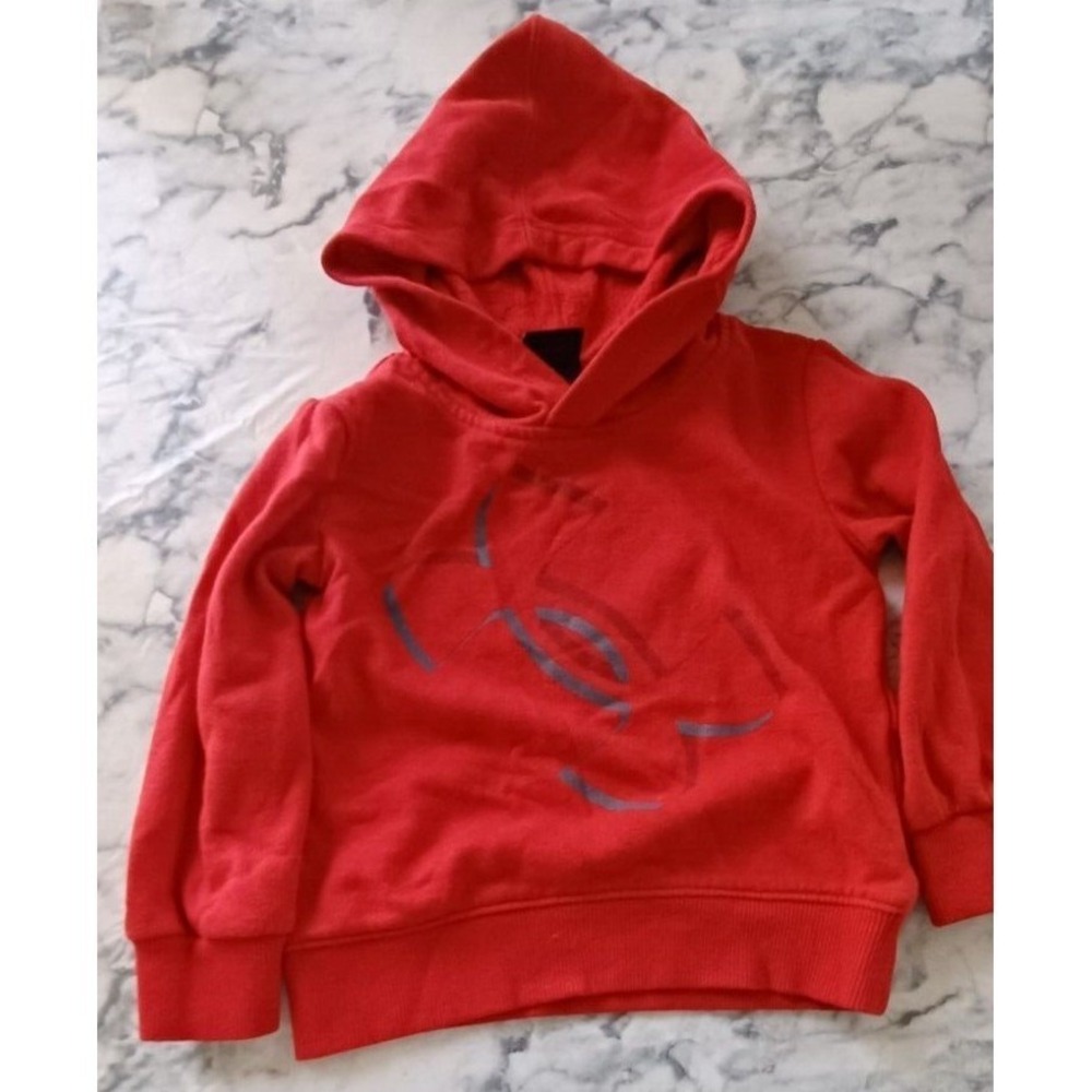Under Armour Hoodie Kids 2T Red Pullover Logo Fleece Athletic Sweatshirt Sporty